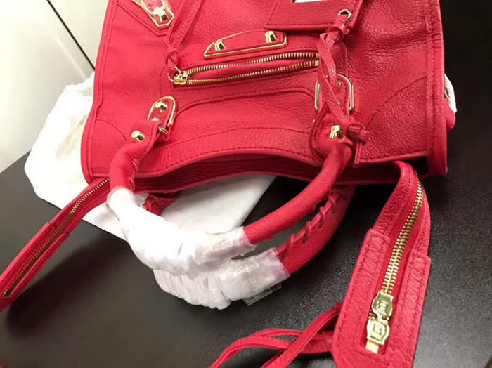 BALENCIAG巴黎世家 經典機車 原版山羊皮 包邊五金款 簡單時尚風格 手提肩背斜挎包  BL1429